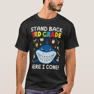 haaienstudenten gaan naar school staan terug 3e kl t-shirt