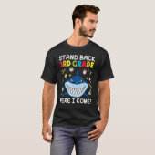 haaienstudenten gaan naar school staan terug 3e kl t-shirt (Voorkant volledig)