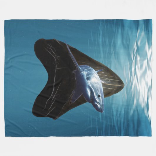 haaientand fleece deken (Voorkant (Horizontaal))