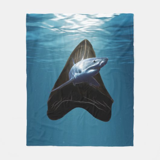 haaientand fleece deken (Voorkant)