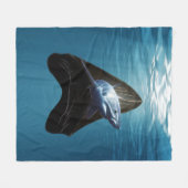 haaientand fleece deken (Voorkant (Horizontaal))