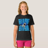 haaienteksteffect typografie t-shirt (Voorkant volledig)