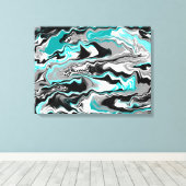 Haaienvinnen Abstracte kunst Canvas Afdruk (Insitu (Houten vloer))