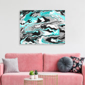 Haaienvinnen Abstracte kunst Canvas Afdruk (Insitu (Woonkamer))