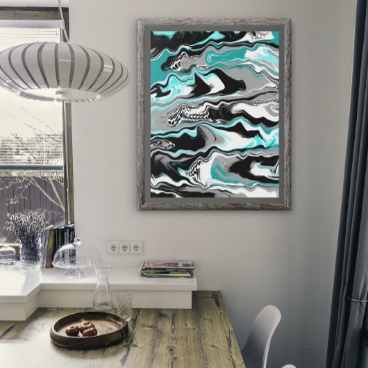 Haaienvinnen Abstracte kunst Foto Afdruk