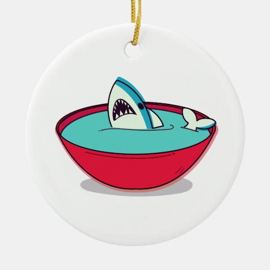 Haaienvinnen Soep Keramisch Ornament (Voorkant)