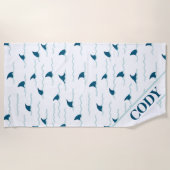 haaienvinnen strandlaken (Voorkant)