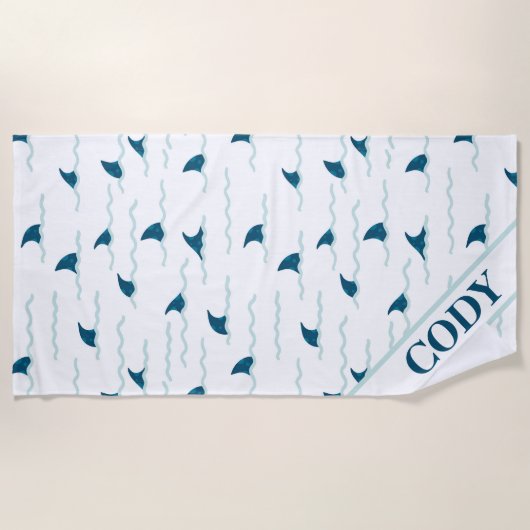 haaienvinnen strandlaken (Voorkant)