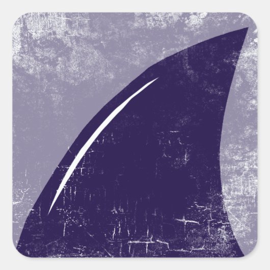 haaienvinnen vierkante sticker (Voorkant)