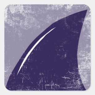 haaienvinnen vierkante sticker