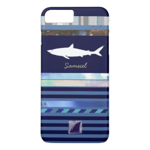 haaienvis koning van de oceaanblauwe kleur 	iPhone 8/7 plus hoesje