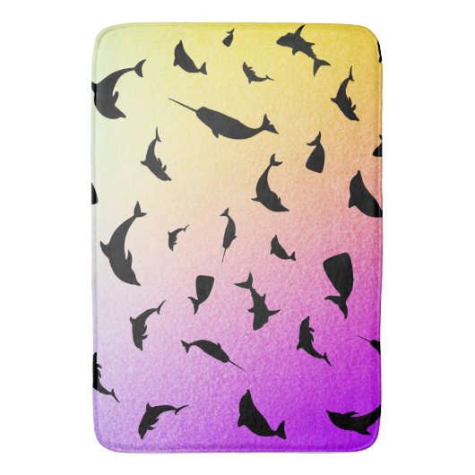 haaienvis op gradiënt oceaan badmat (Voorkant Verticaal)