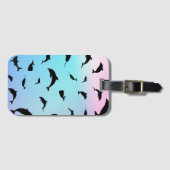 haaienvis op gradiënt oceaan bagagelabel (Voorkant (horizontaal))