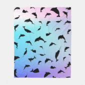 haaienvis op gradiënt oceaan fleece deken (Voorkant)