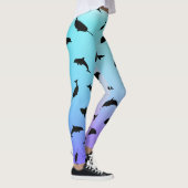 haaienvis op gradiënt oceaan leggings (Rechts)