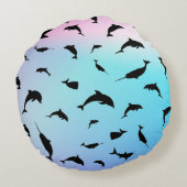 haaienvis op gradiënt oceaan rond kussen (Achterkant)