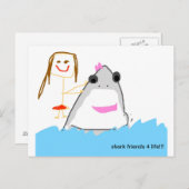 haaienvrienden briefkaart (Voorkant / Achterkant)