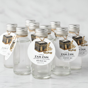 HAAJ MABRUR Zam Zam water Favor Tag Bedankjes Labels