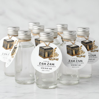 HAAJ MABRUR Zam Zam water Favor Tag Bedankjes Labels