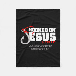 Haak aan Jezus Markus 1_17 religieuze bijbelvers - Fleece Deken