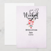 Haak aan jou voor het vissen Trouwwens kaart save (Voorkant / Achterkant)