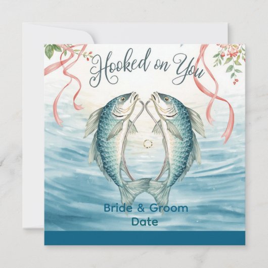 Haak aan jou voor uitnodiging voor visliefhebbers (Voorkant)