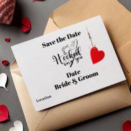 Haak aan jou voor vissen Huwelijk save the date Kaart