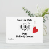 Haak aan jou voor vissen Trouw save the date Kaart (Staand voorkant)