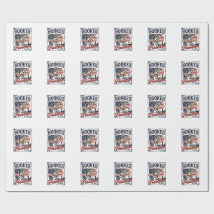 Haak aan vrijheid 4 juli vissen cadeaupapier