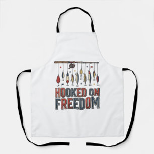 Haak aan vrijheid Patriotisch vis shirt ontwerp_1 Schort