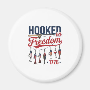 Haak aan vrijheid Patriotisch vis T-shirt ontwerp  Magneet