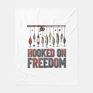 Haak aan vrijheid patriottisch vis shirt ontwerp_1 fleece deken