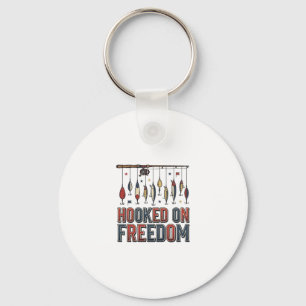 Haak aan vrijheid patriottisch vis shirt ontwerp_1 sleutelhanger