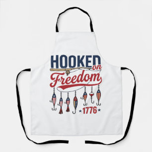 Haak aan vrijheid patriottisch vis shirt ontwerp ( schort