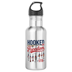 Haak aan vrijheid patriottisch vis shirt ontwerp ( waterfles 