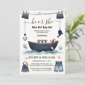 Haak Aas Fun Hout Vis Vissen Geslacht Reveal Kaart (Staand voorkant)