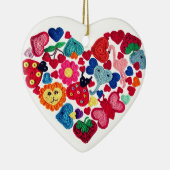 Haak Appliques Hart Ornament (Rechts)