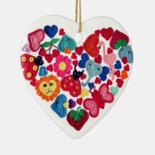 Haak Appliques Hart Ornament (Rechts)