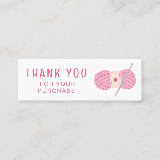 Haak Bedankt Small Business Haakwerk Mini Visitekaartje (Voorkant)