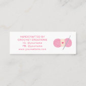 Haak Bedankt Small Business Haakwerk Mini Visitekaartje (Achterkant)