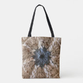 Haak Beige Blue Knit Crafty Photo Love Yarn Tote Bag (Achterkant)