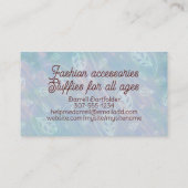 Haak breien handgesponnen garen fee elf meisje visitekaartje (Achterkant)