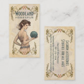 Haak breien handgesponnen garen fee elf meisje visitekaartje (Voorkant / Achterkant)