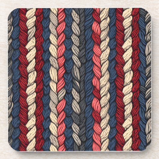 Haak-/breigaren Bier Onderzetter (Voorkant)