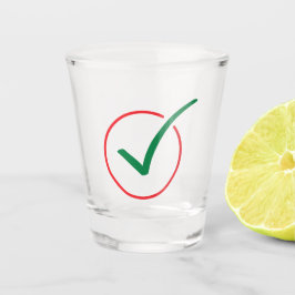 Haak & Check Mark Shot Glass – Vet Vector Design Glas