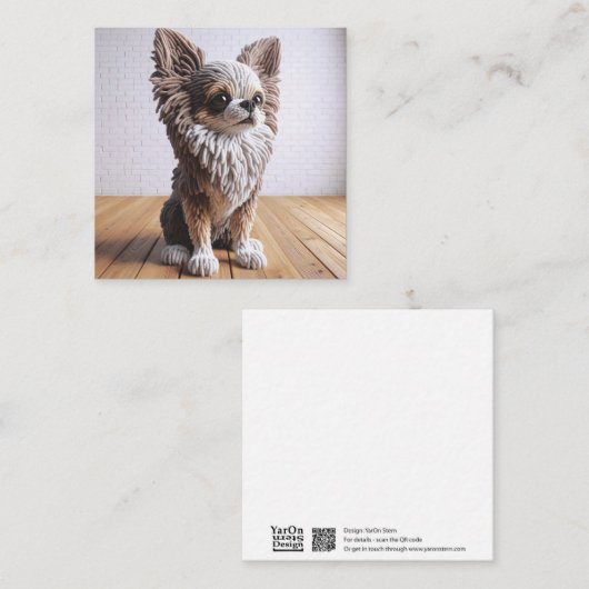 Haak Chihuahua Wenskaart Notitiekaartje (Voorkant / Achterkant)