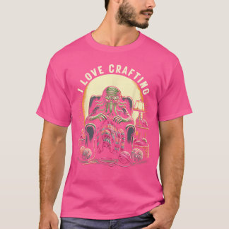 Haak Cthulhu Ik Hou van Ambachten Grappige Kosmisc T-shirt