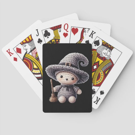 Haak een Schattige Heks Pokerkaarten (Achterkant)