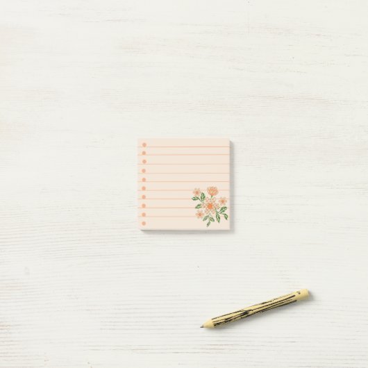 Haak effect Bloemen Post-it® Notes (Op bureau)