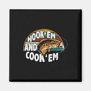 Haak Em Kook Em Visliefhebber Vintage Visser Magneet
